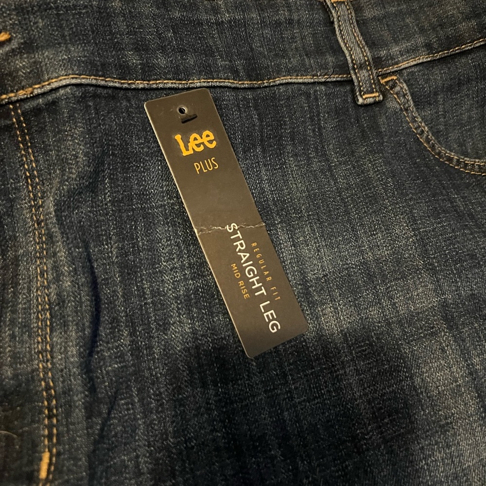 Two Pairs of Lee Straight Leg 30W Plus Petite Jeans